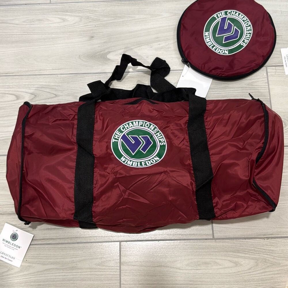 BRAND NEW WIMBLEDON® THE ALL ENGLAND LAWN TENNIS AND CROQUET CLUB DUFFLE BAG - R
